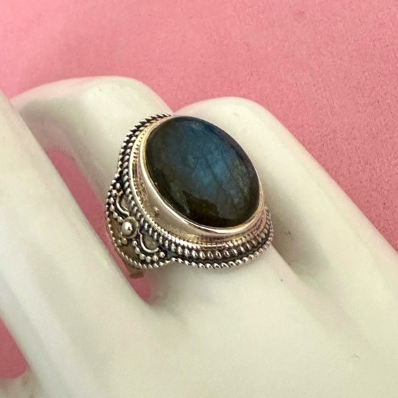 PTI Sterling Silver Labradorite Women’s Ring QUALITY Size 7 NWOT - Picture 4 of 7